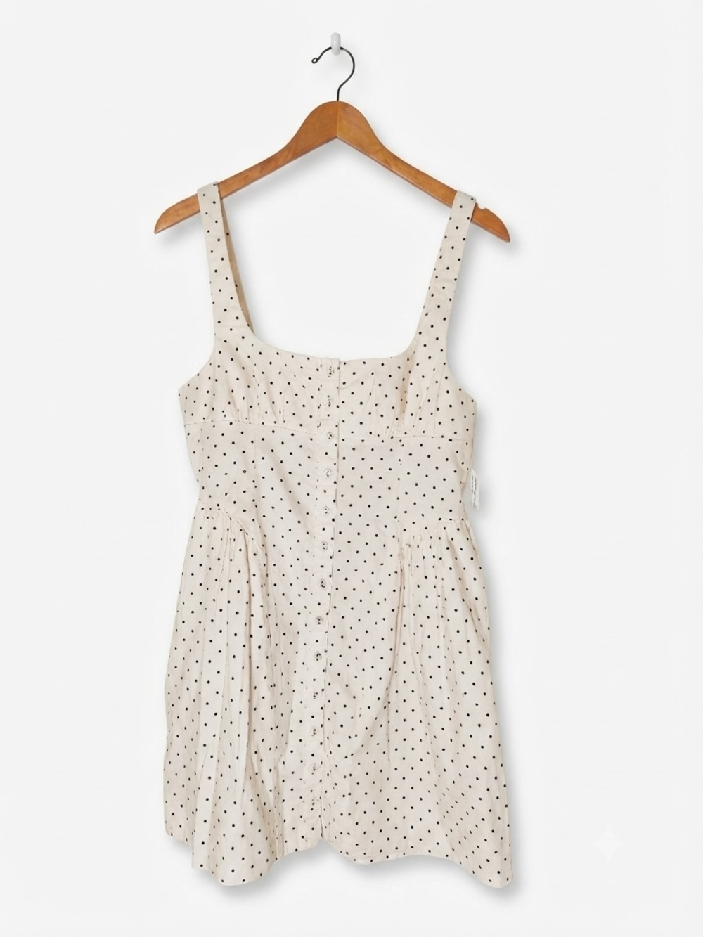 NWT ​Free People Polka Dot Button Front Mini Dress Size M